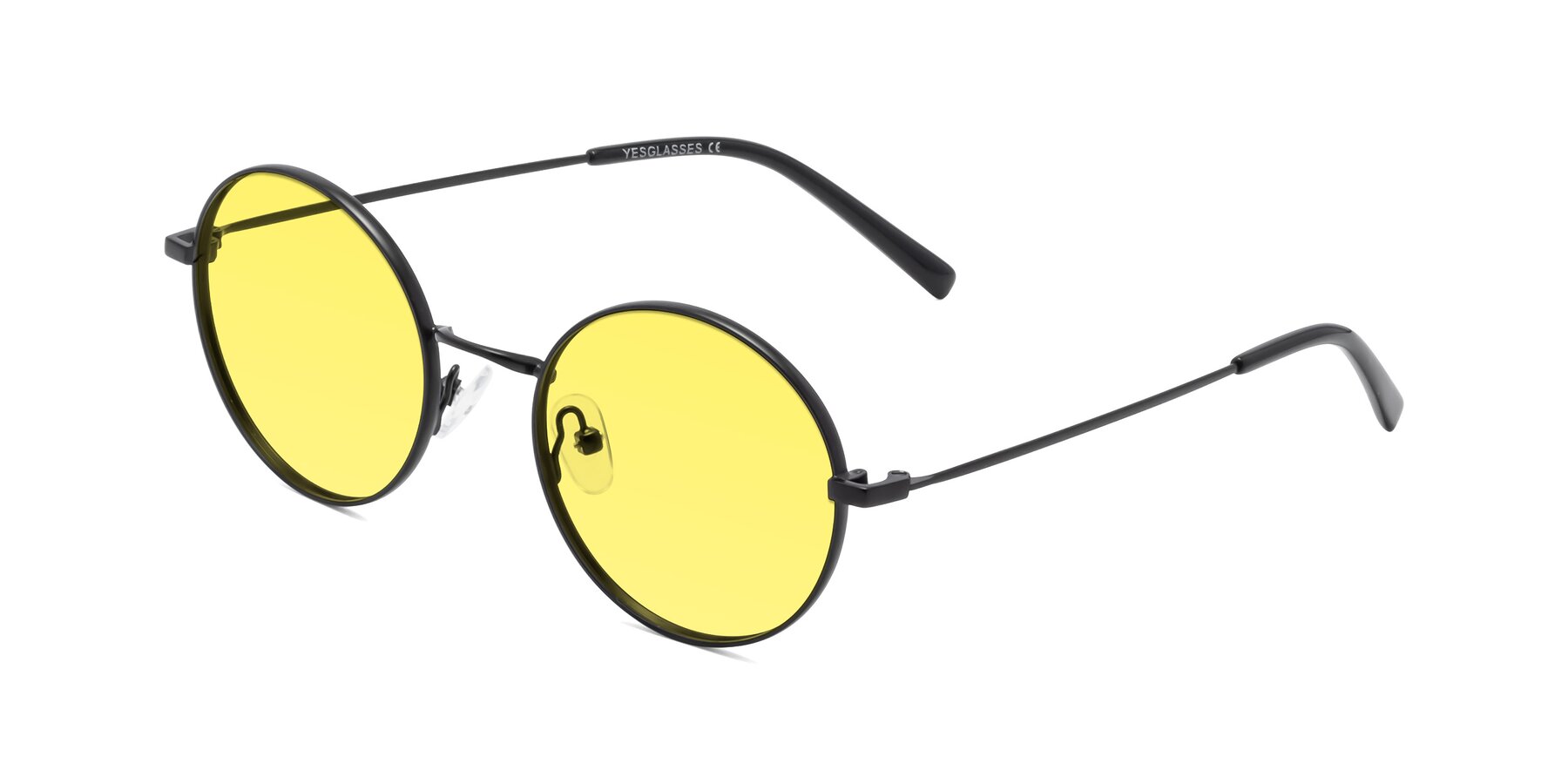 Angle of Moore in Black with Medium Yellow Tinted Lenses