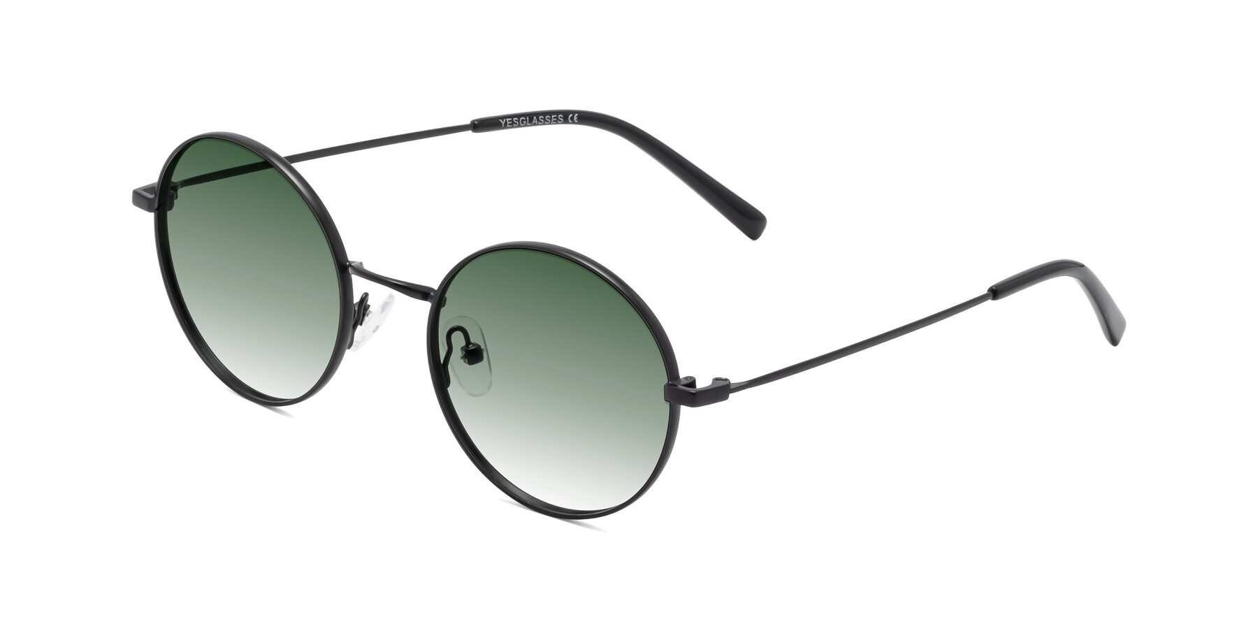 Angle of Moore in Black with Green Gradient Lenses