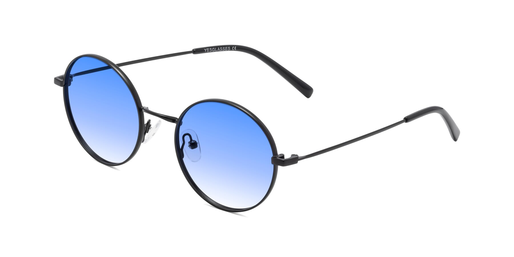 Angle of Moore in Black with Blue Gradient Lenses