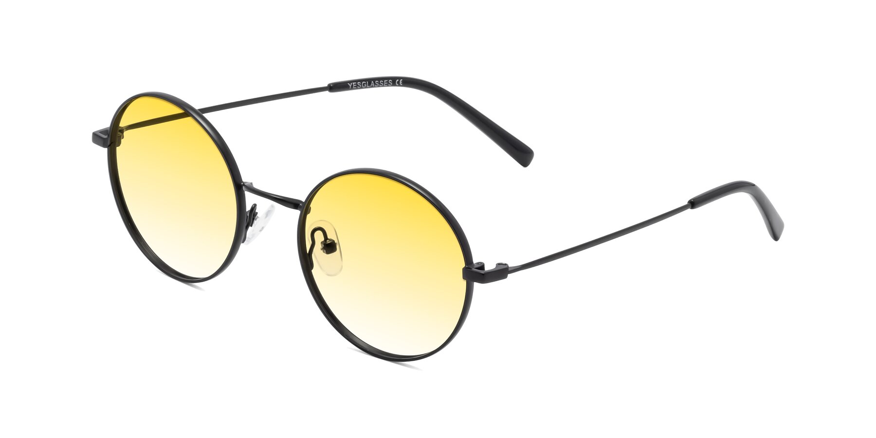 Angle of Moore in Black with Yellow Gradient Lenses