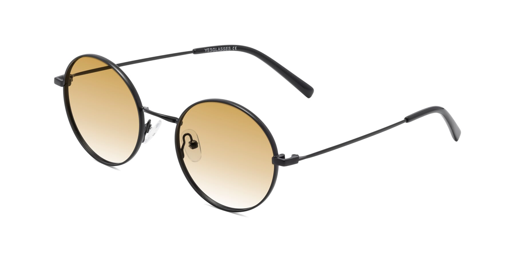 Angle of Moore in Black with Champagne Gradient Lenses
