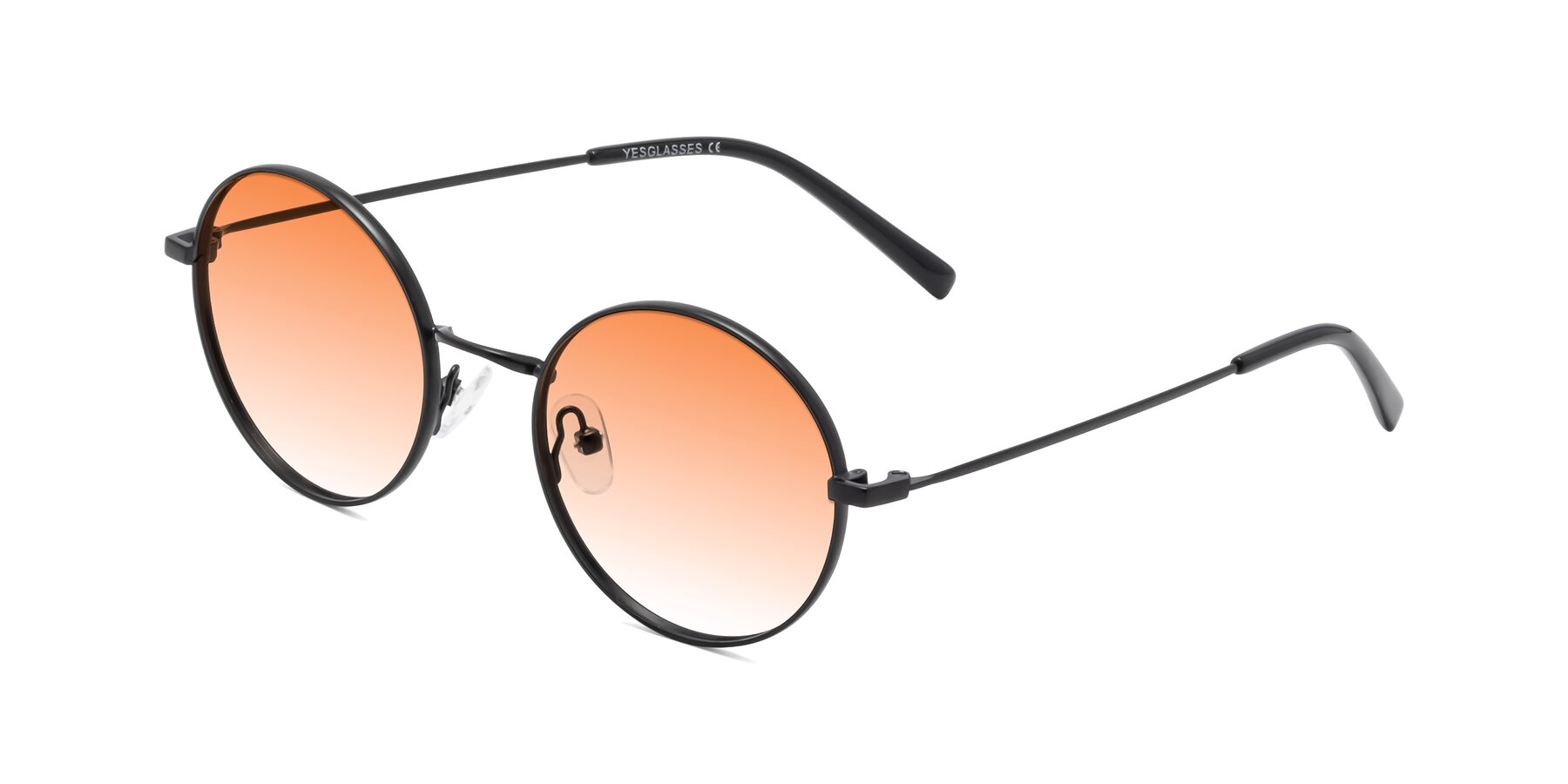 Angle of Moore in Black with Orange Gradient Lenses