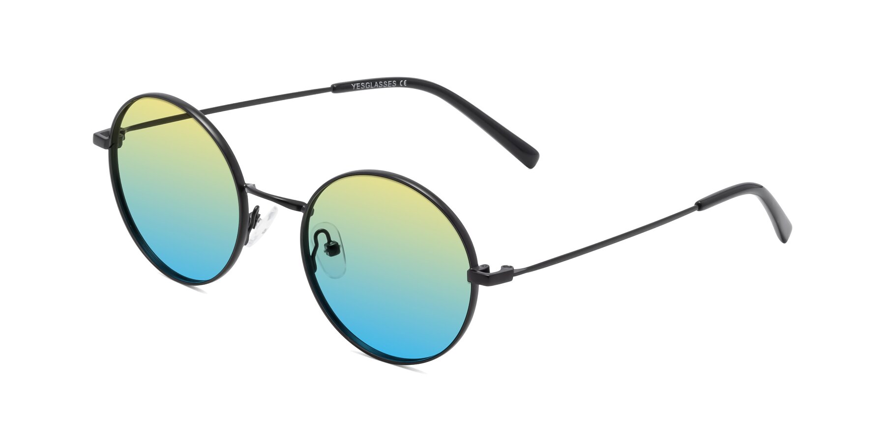 Angle of Moore in Black with Yellow / Blue Gradient Lenses