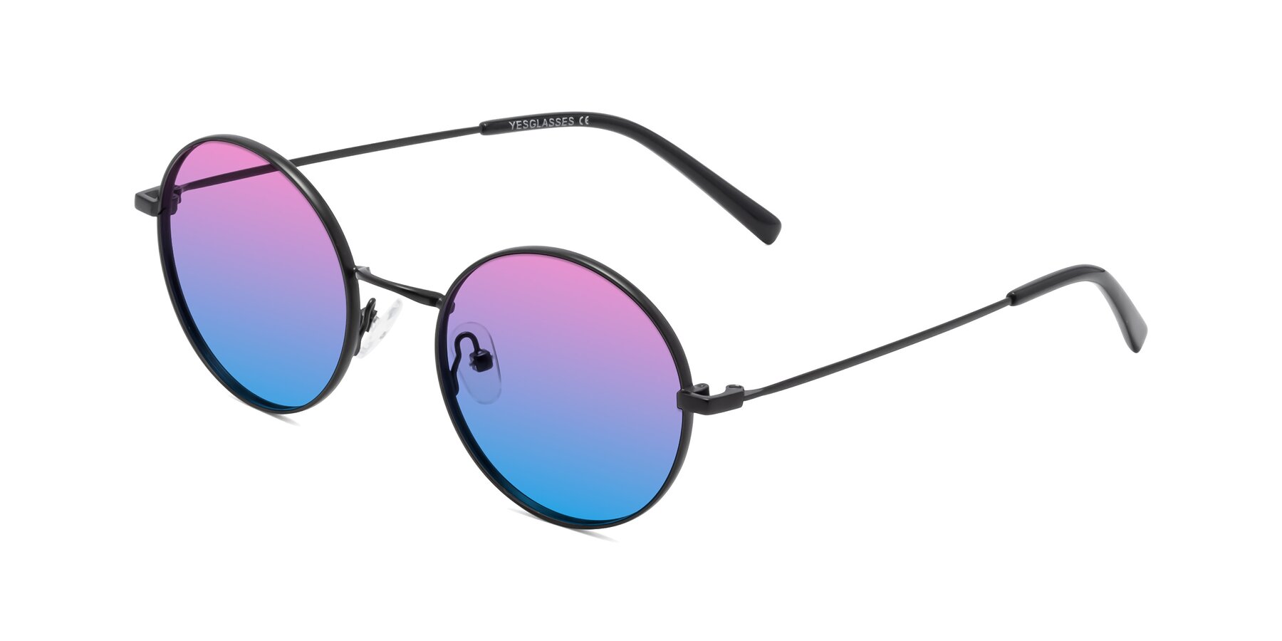 Angle of Moore in Black with Pink / Blue Gradient Lenses