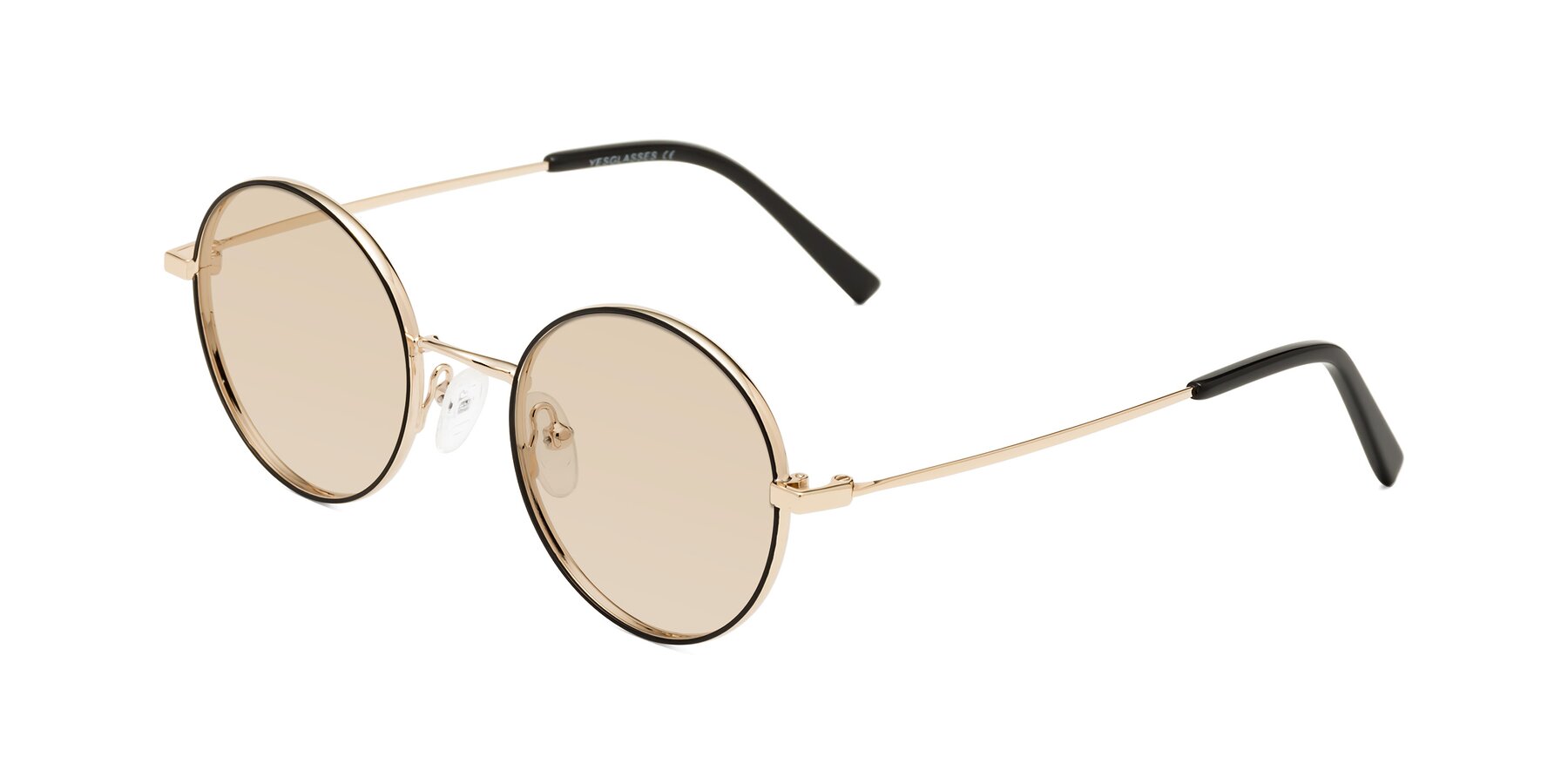 Angle of Moore in Black-Gold with Light Brown Tinted Lenses