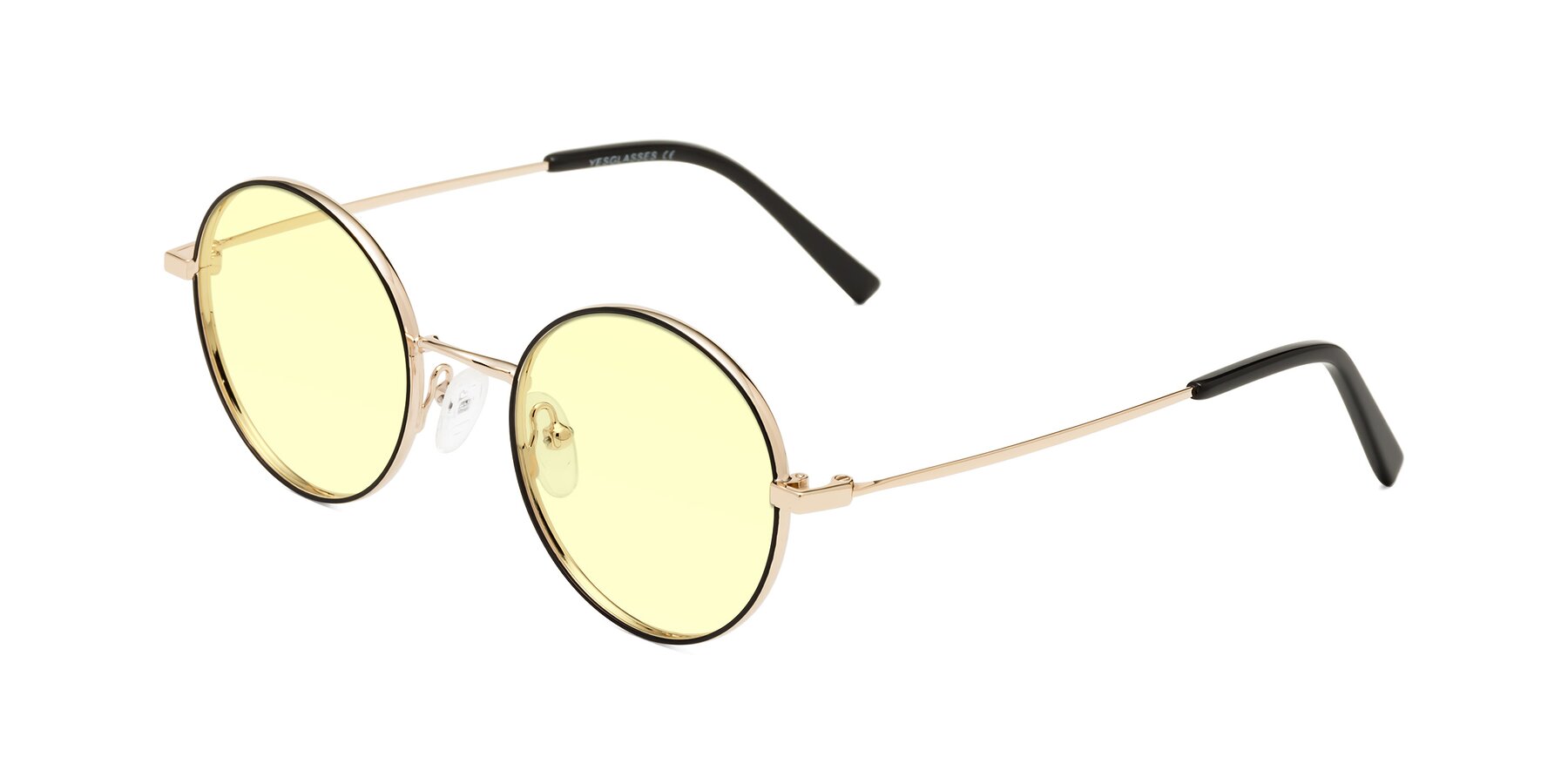 Angle of Moore in Black-Gold with Light Yellow Tinted Lenses