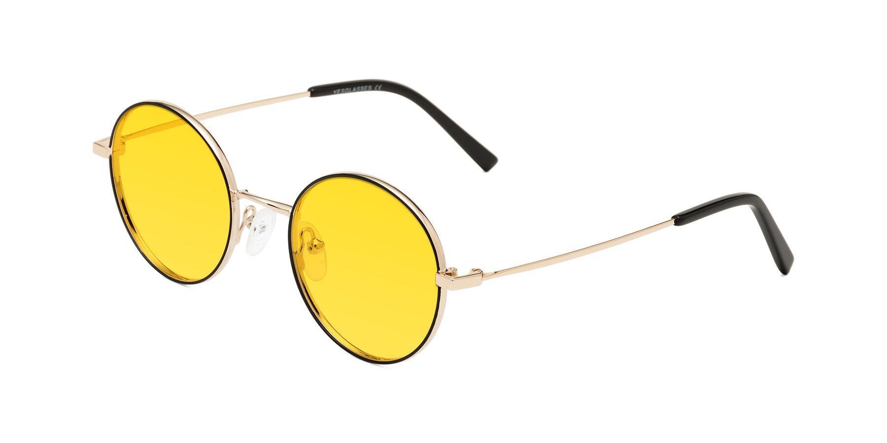 Angle of Moore in Black-Gold with Yellow Tinted Lenses