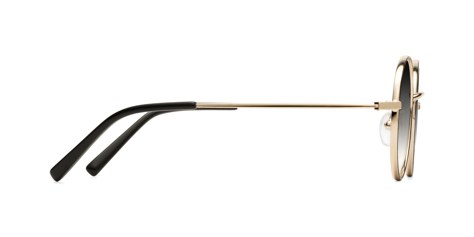 Side of Moore in Black-Gold with Gray Gradient Lenses