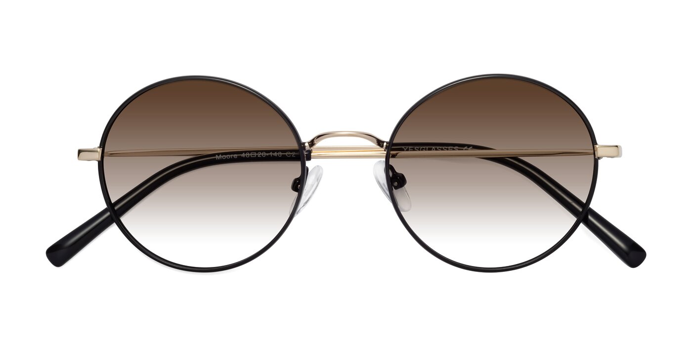 Moore - Black / Gold Gradient Sunglasses