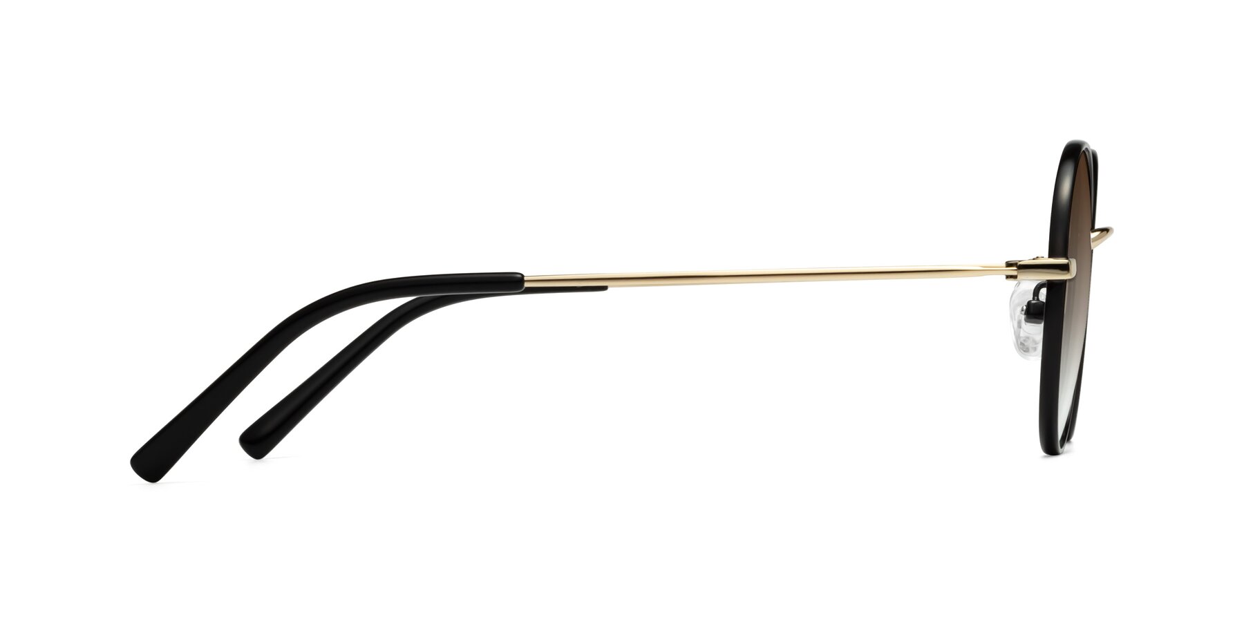Side of Moore in Black-Gold with Brown Gradient Lenses