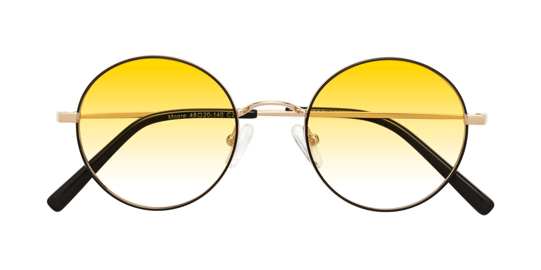 Folded Front of Moore in Black-Gold with Yellow Gradient Lenses