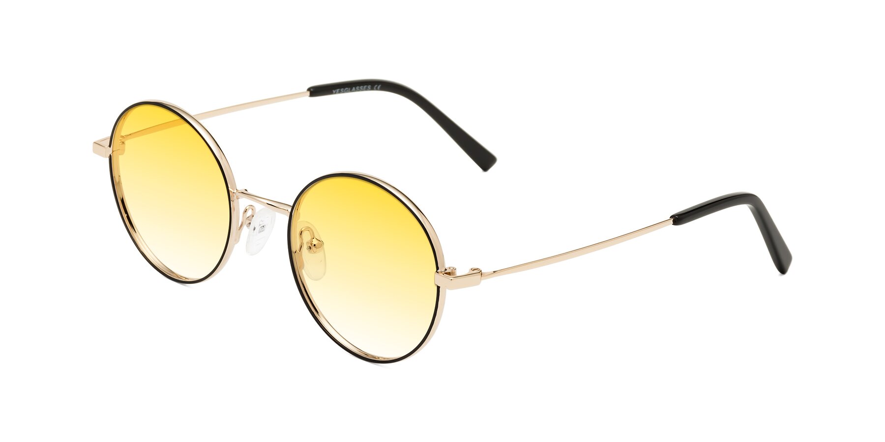 Angle of Moore in Black-Gold with Yellow Gradient Lenses