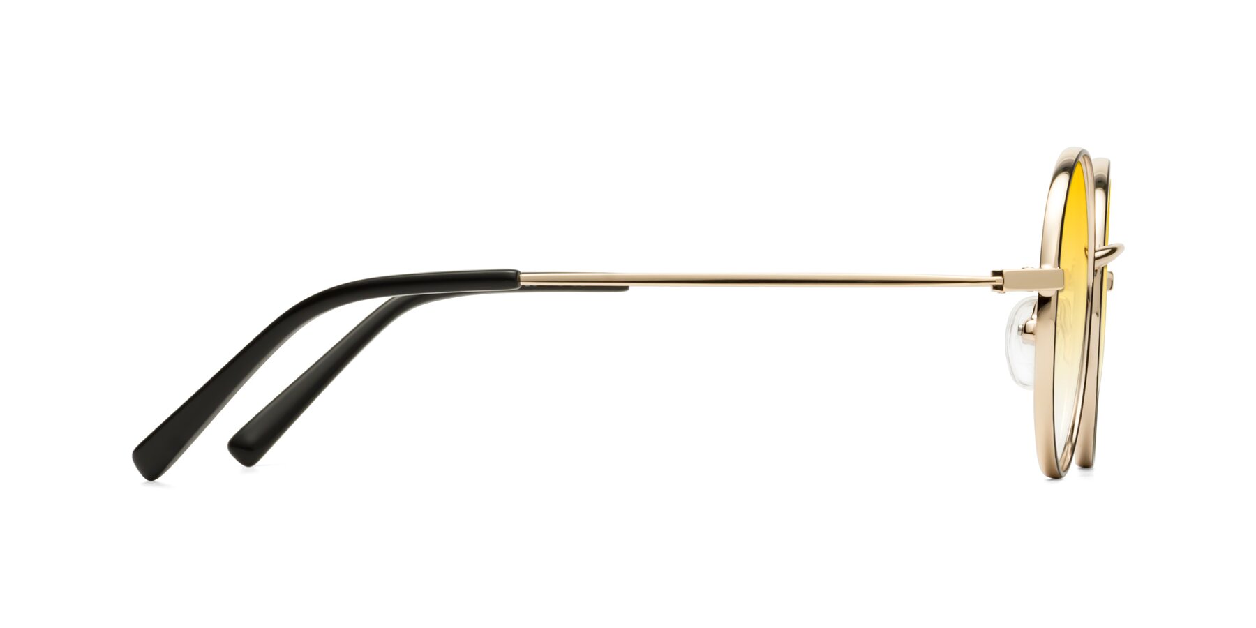 Side of Moore in Black-Gold with Yellow Gradient Lenses