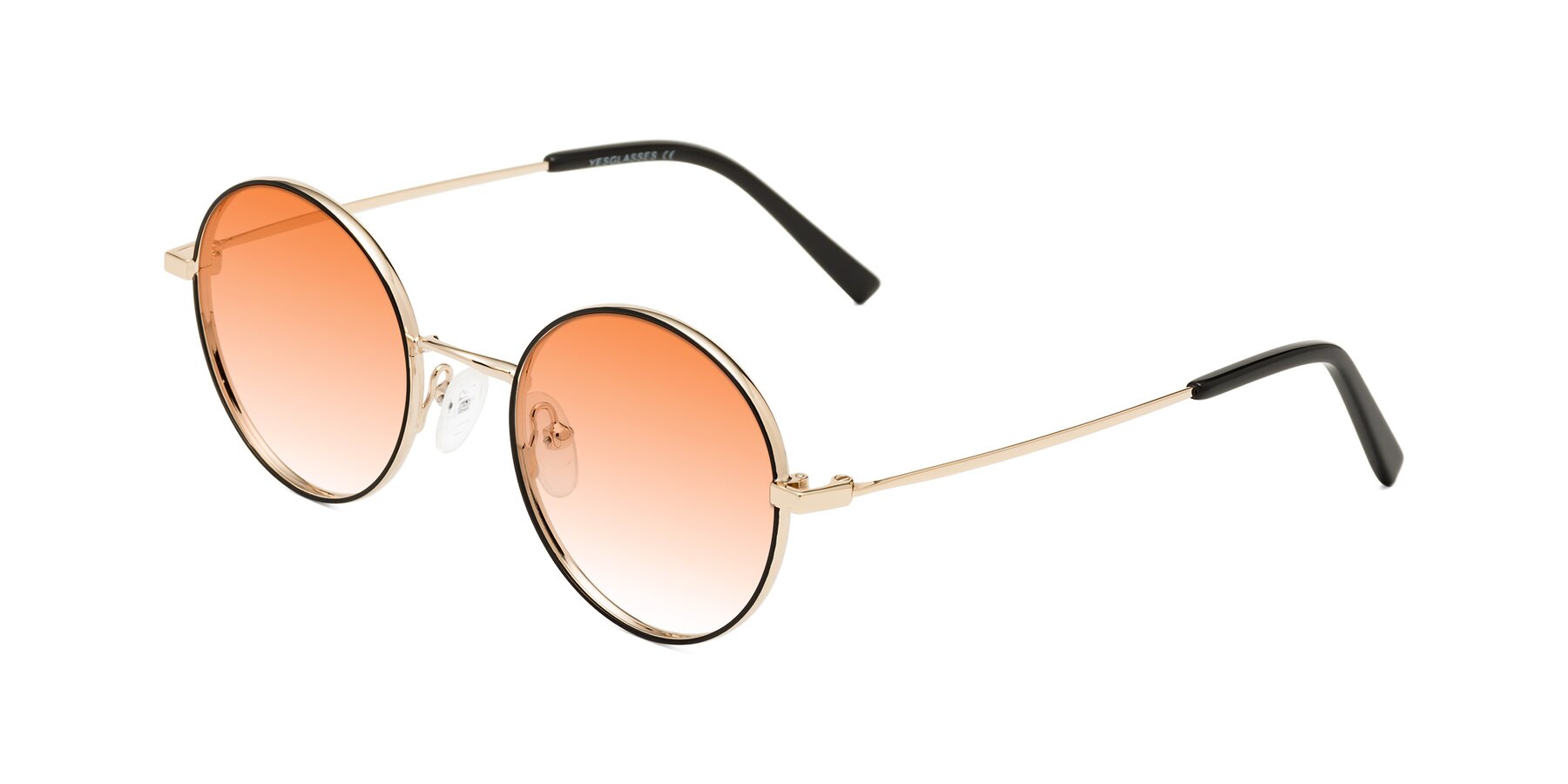 Angle of Moore in Black-Gold with Orange Gradient Lenses