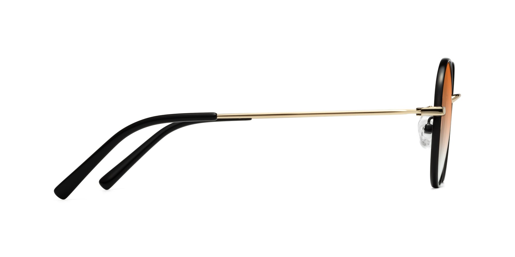 Side of Moore in Black-Gold with Orange Gradient Lenses
