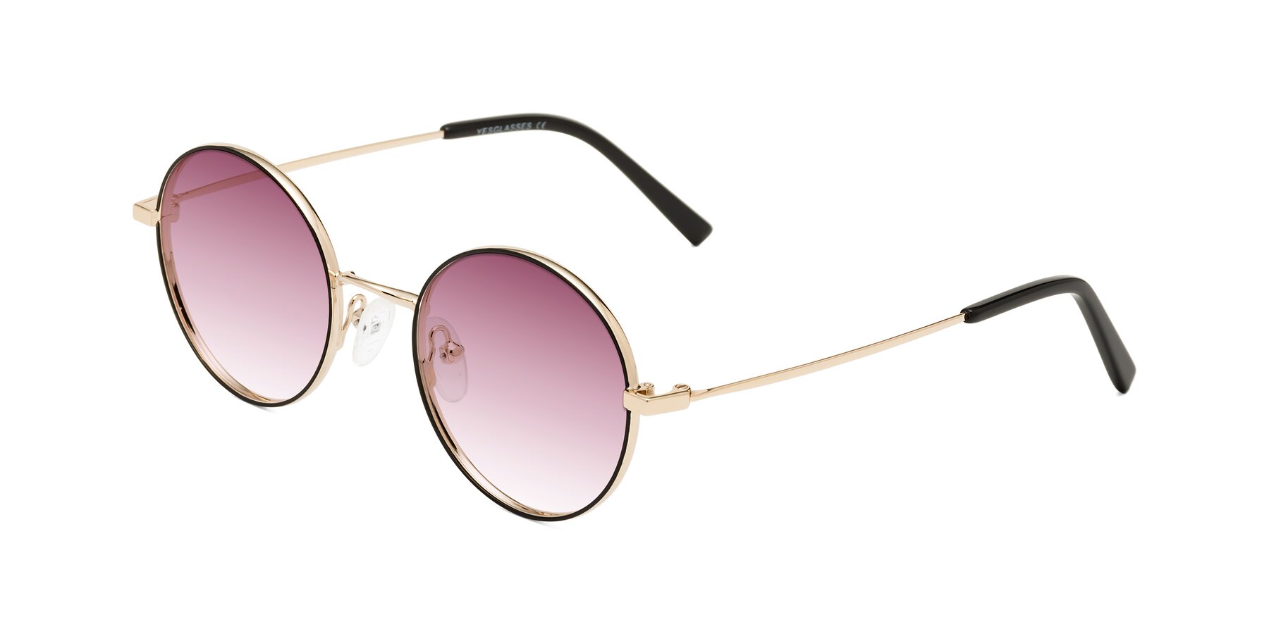 Angle of Moore in Black-Gold with Wine Gradient Lenses