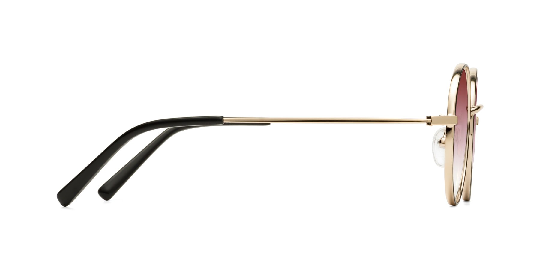 Side of Moore in Black-Gold with Garnet Gradient Lenses