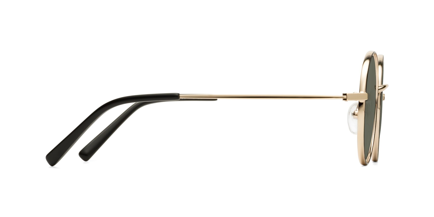 Side of Moore in Black-Gold with Gray Polarized Lenses