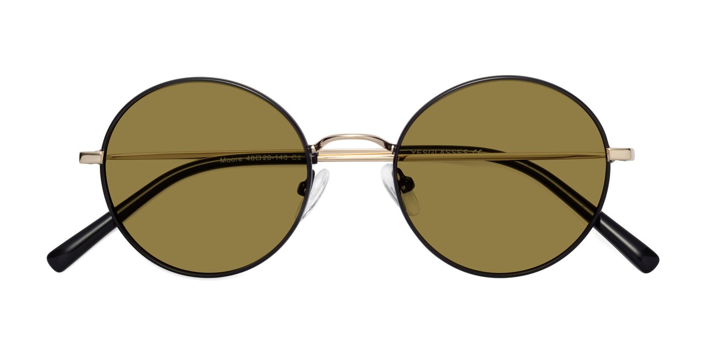 Moore - Black / Gold Polarized Sunglasses