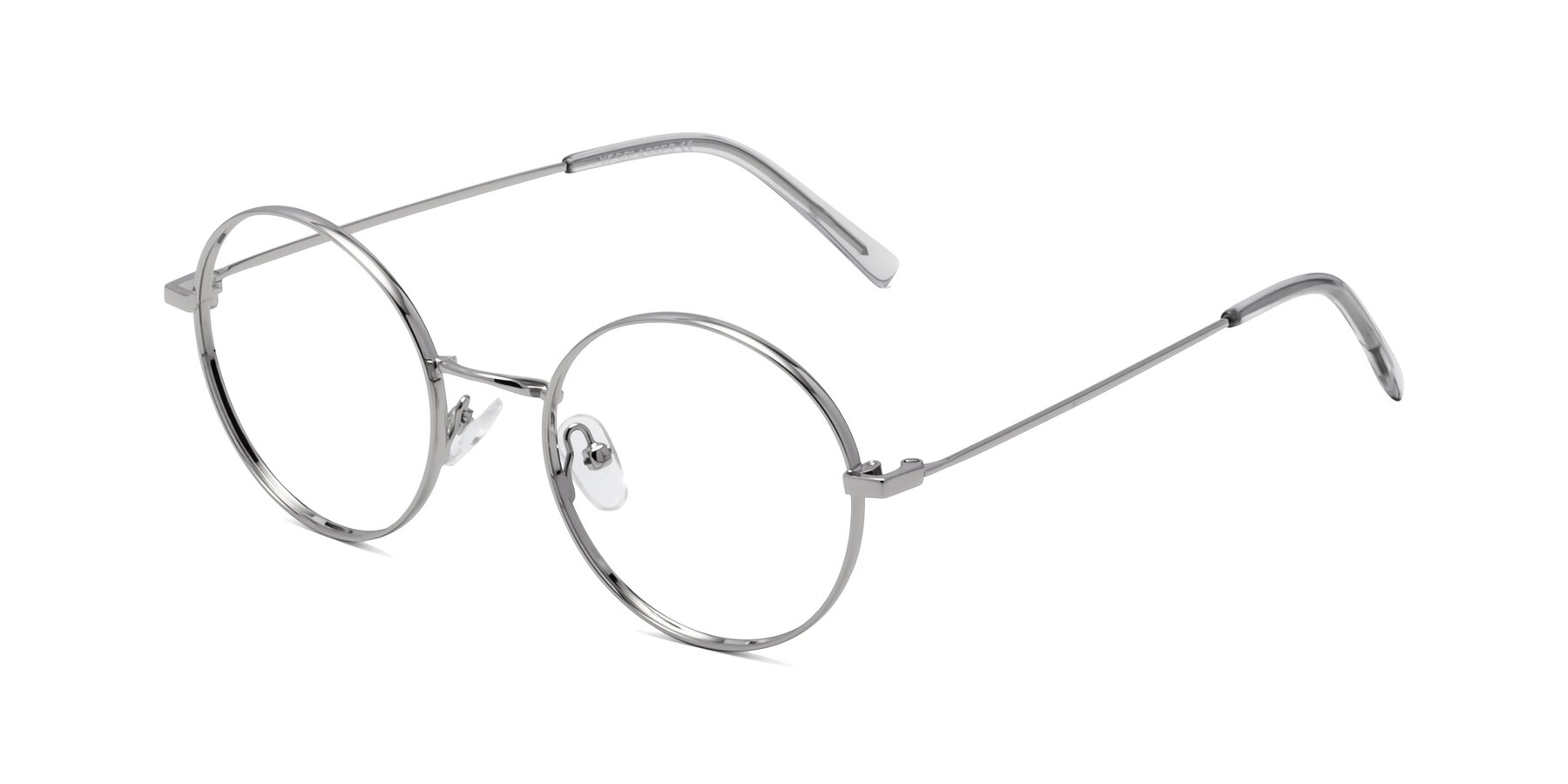 Angle of Moore in Silver with Clear Eyeglass Lenses