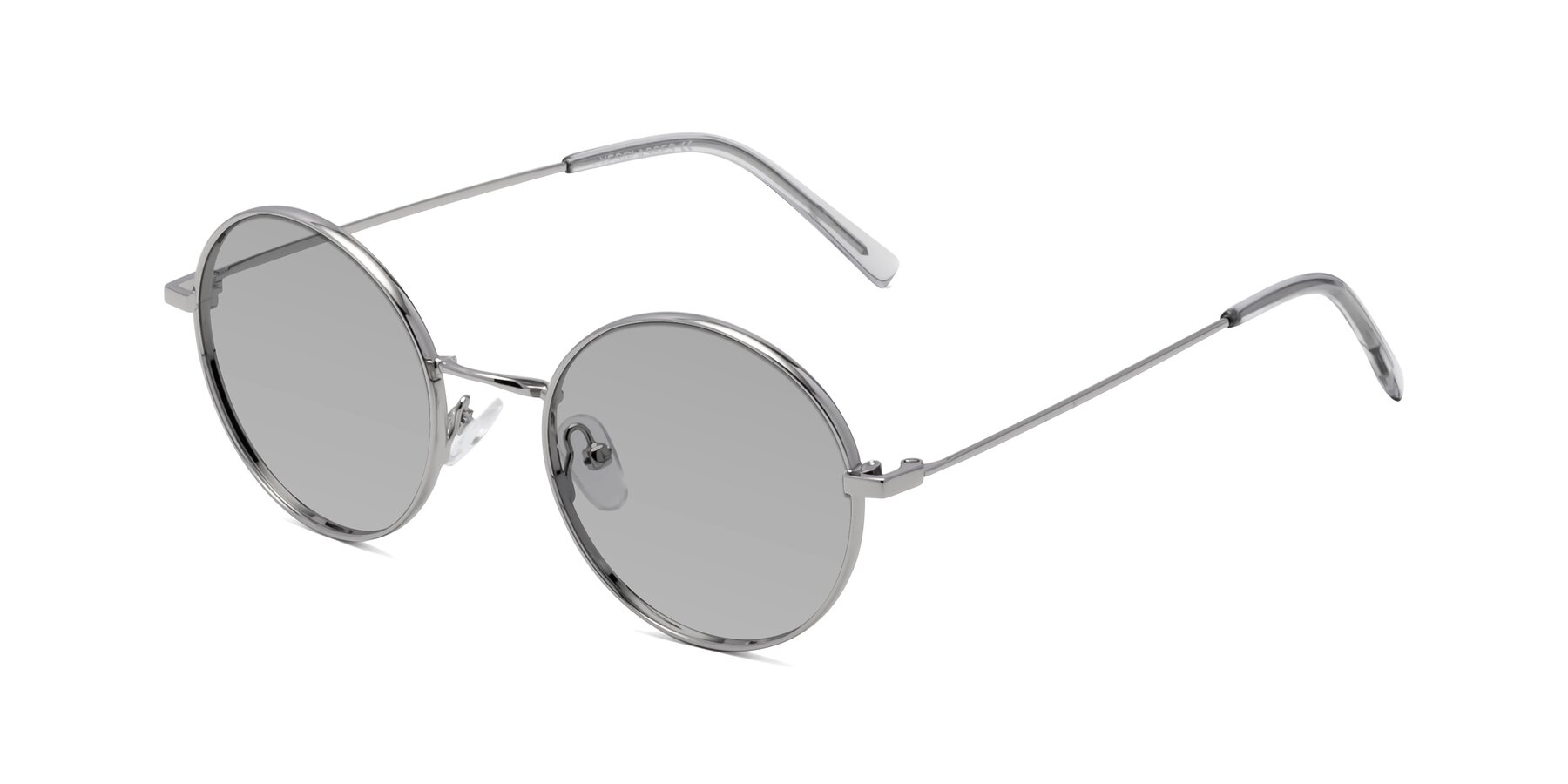 Angle of Moore in Silver with Light Gray Tinted Lenses