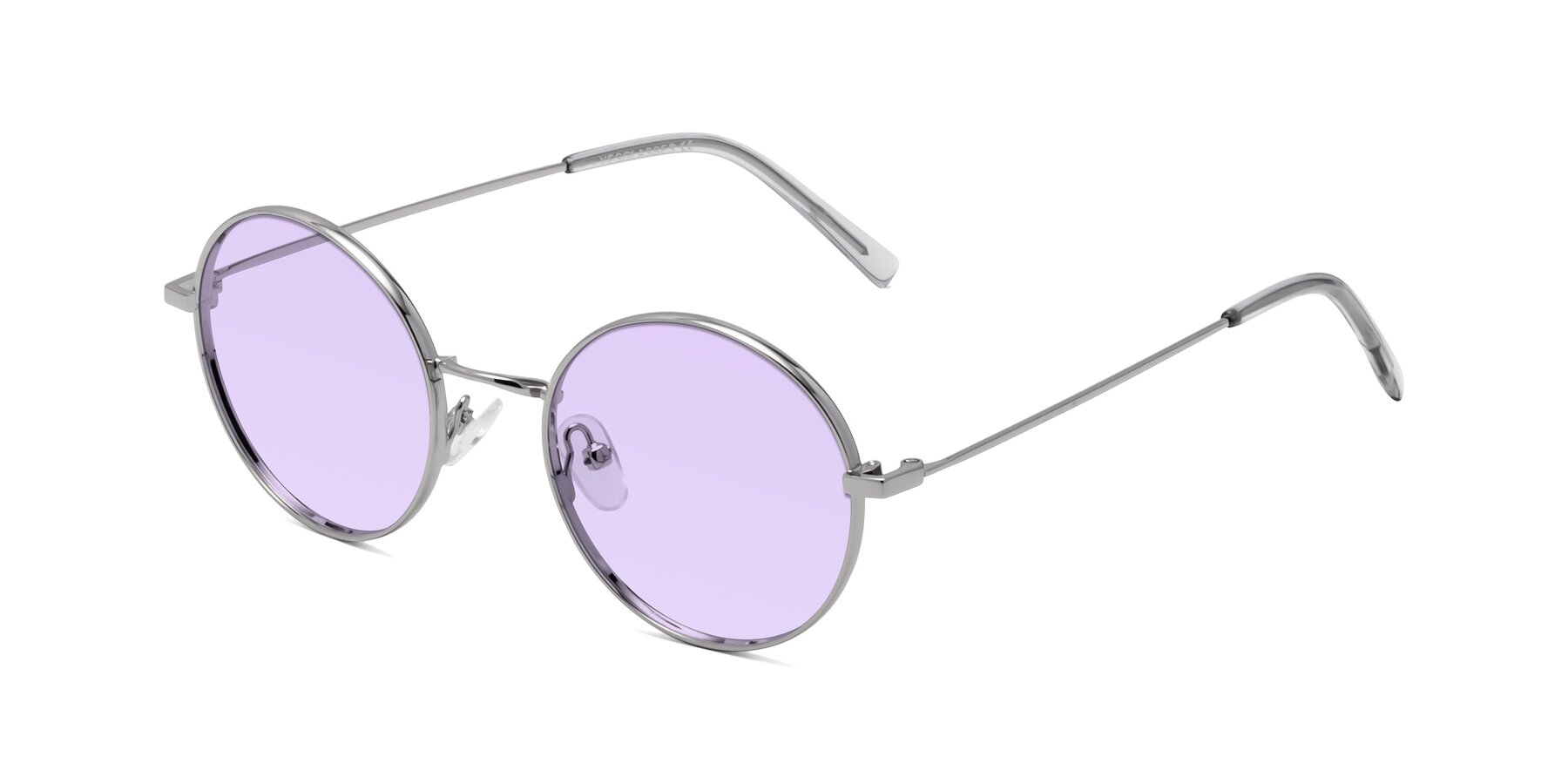 Angle of Moore in Silver with Light Purple Tinted Lenses