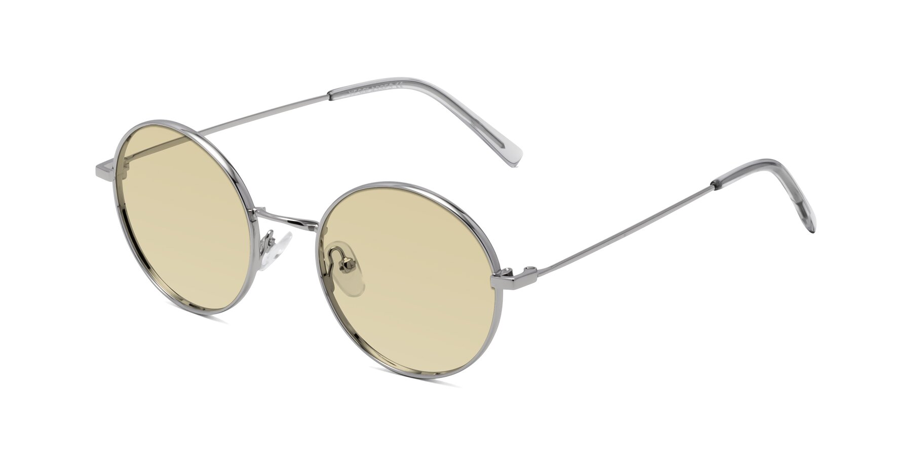 Angle of Moore in Silver with Light Champagne Tinted Lenses