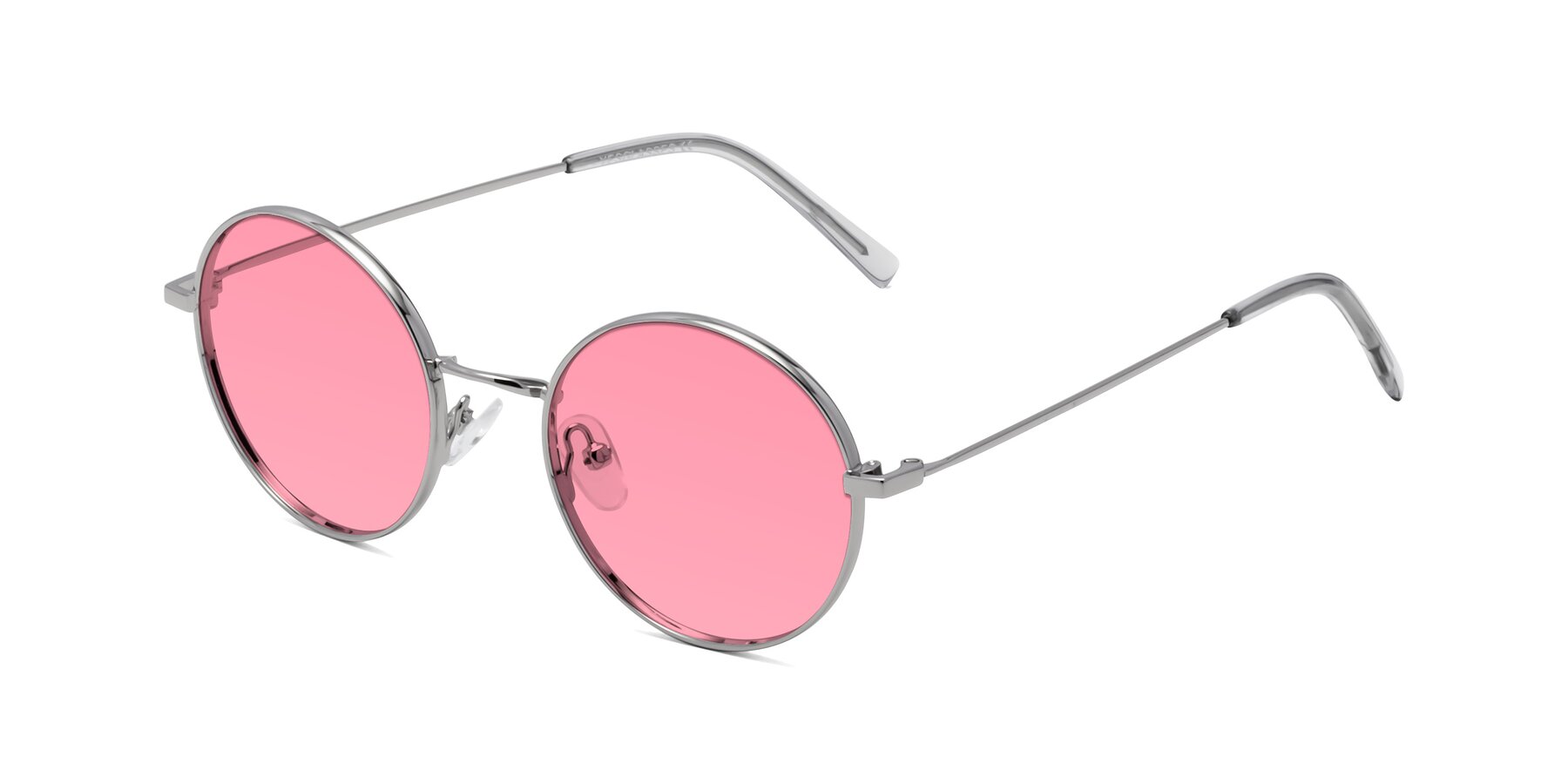 Angle of Moore in Silver with Pink Tinted Lenses