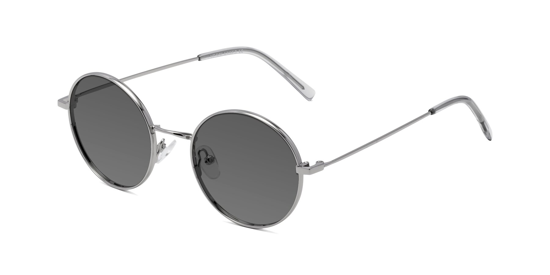 Angle of Moore in Silver with Medium Gray Tinted Lenses