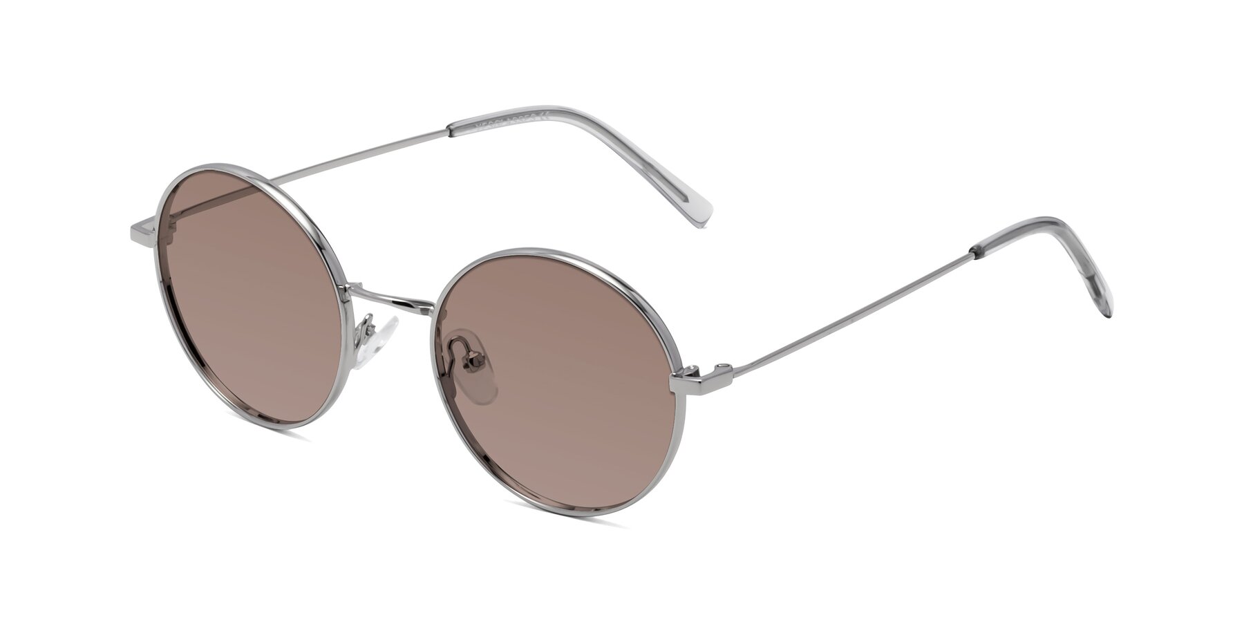 Angle of Moore in Silver with Medium Brown Tinted Lenses