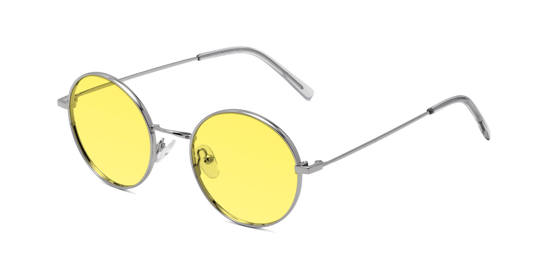 Angle of Moore in Silver with Medium Yellow Tinted Lenses