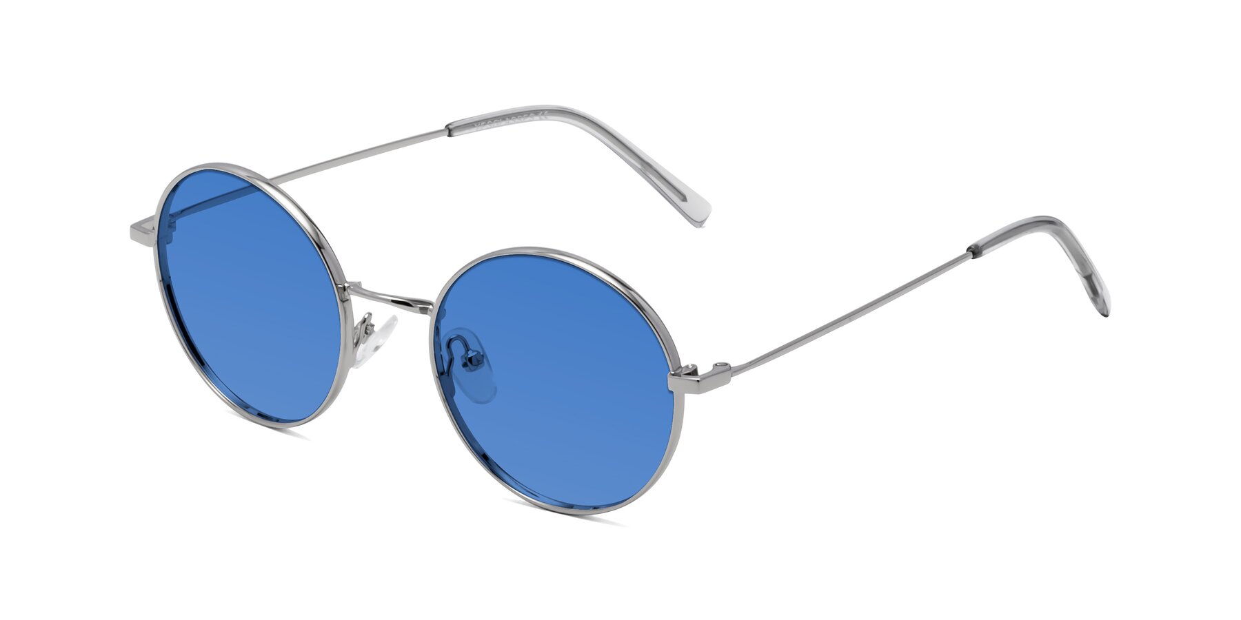 Angle of Moore in Silver with Blue Tinted Lenses