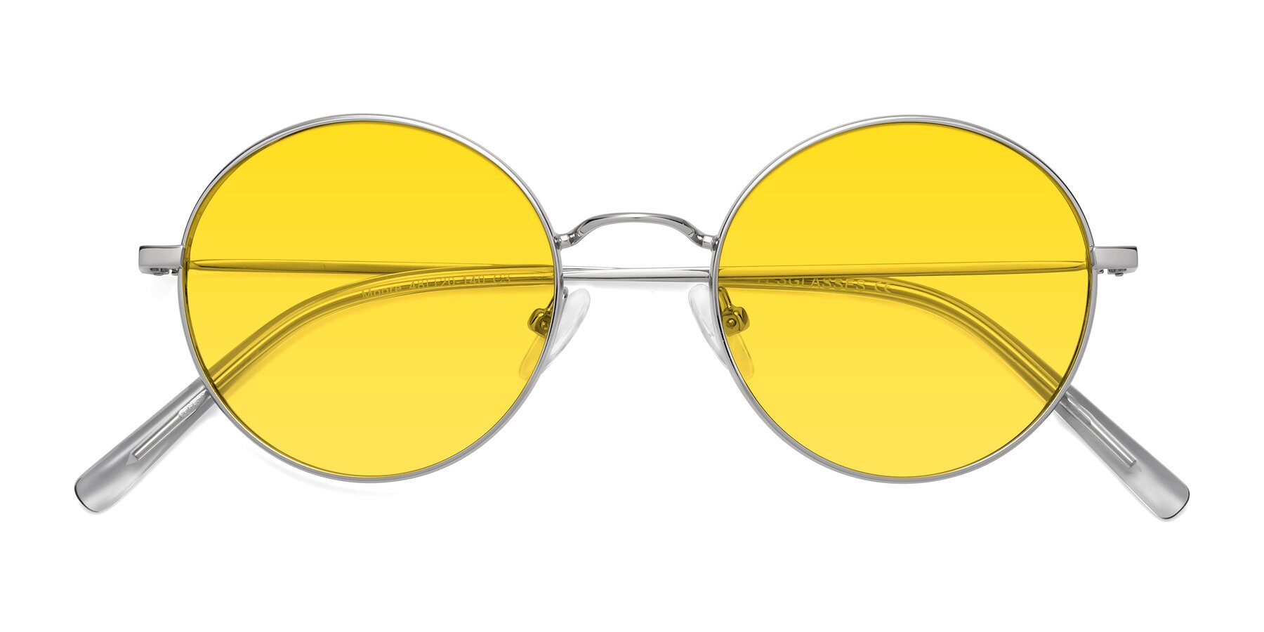 Folded Front of Moore in Silver with Yellow Tinted Lenses