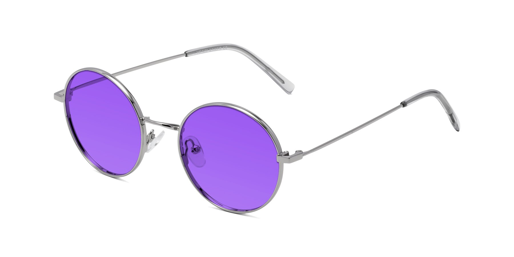 Angle of Moore in Silver with Purple Tinted Lenses