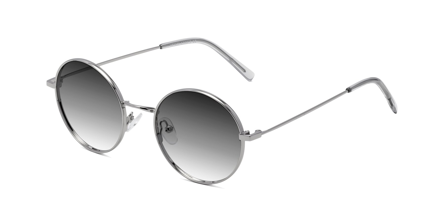 Angle of Moore in Silver with Gray Gradient Lenses