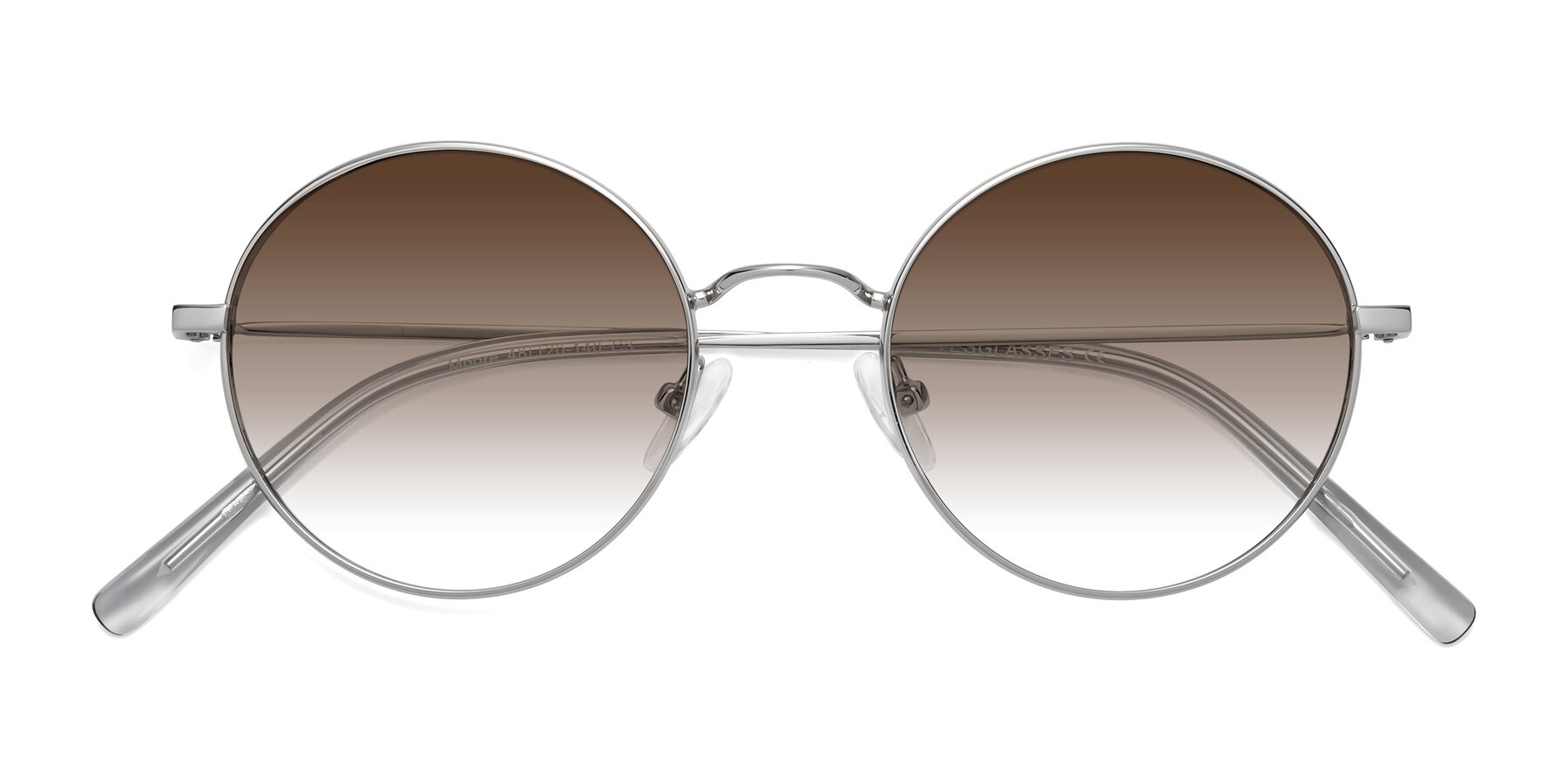 Folded Front of Moore in Silver with Brown Gradient Lenses
