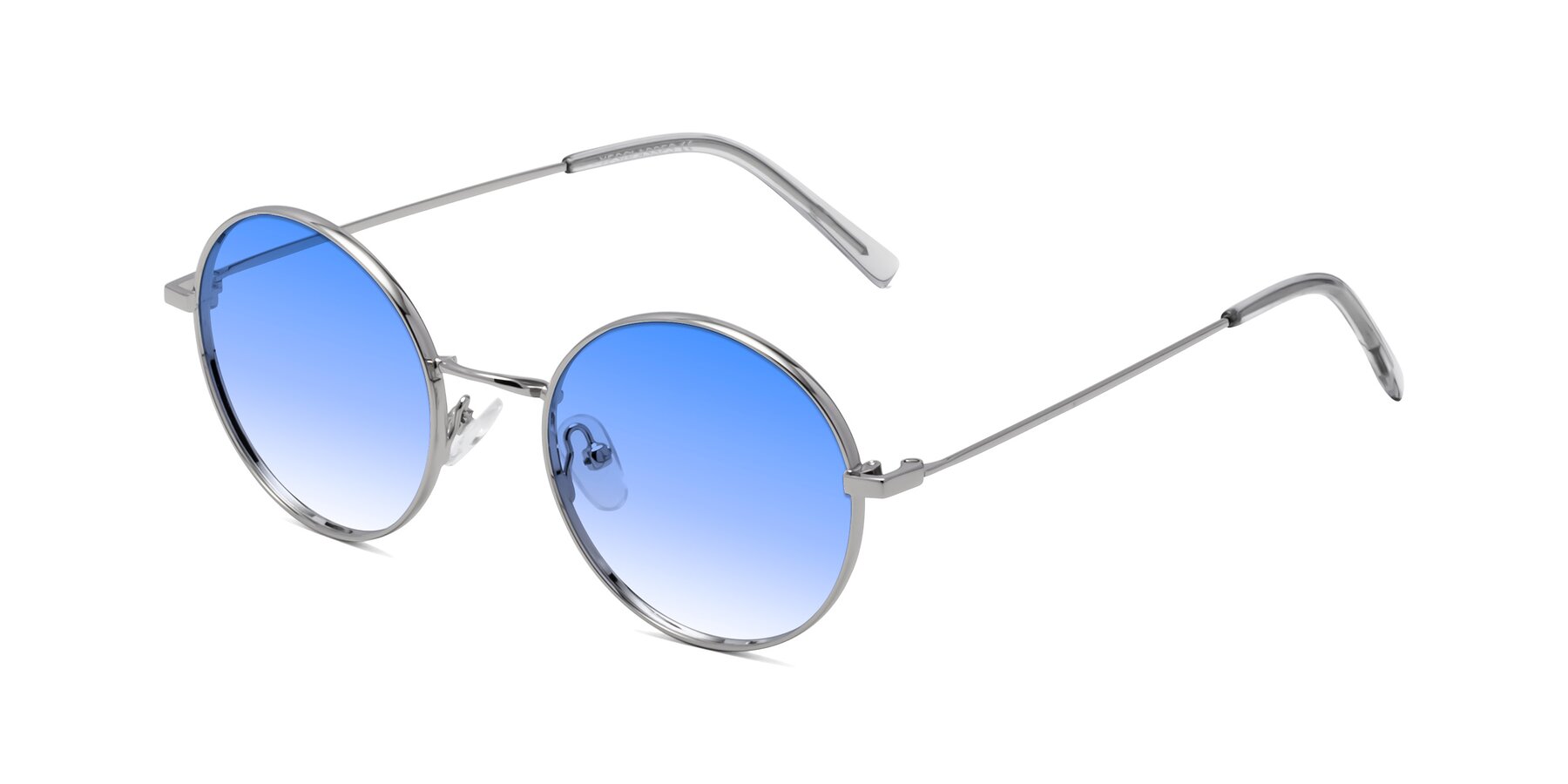Angle of Moore in Silver with Blue Gradient Lenses