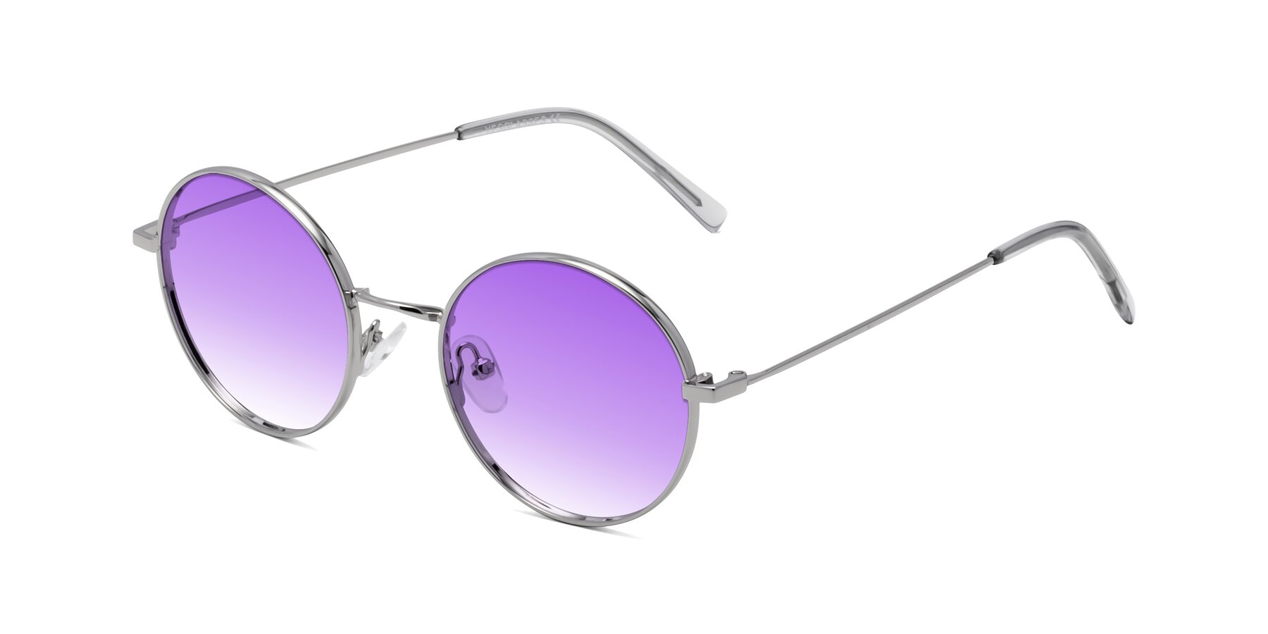 Angle of Moore in Silver with Purple Gradient Lenses