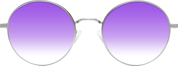 Silver Retro Vintage Metal Round Gradient Sunglasses With Purple