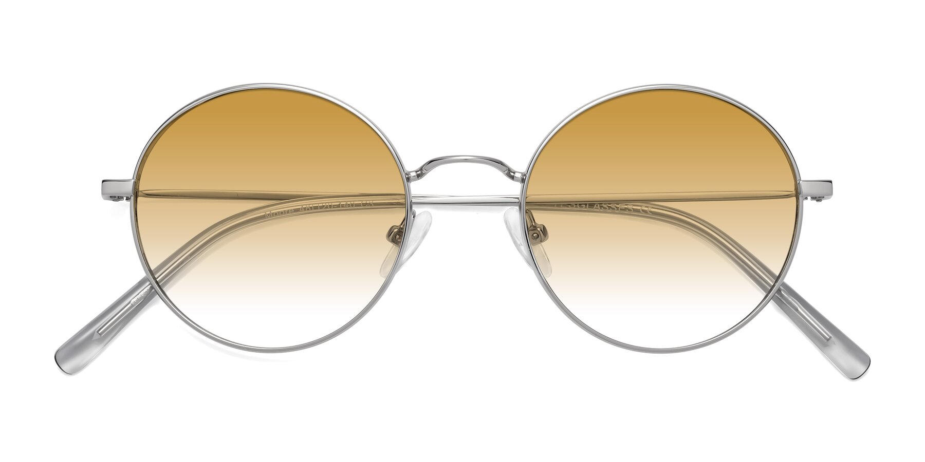 Folded Front of Moore in Silver with Champagne Gradient Lenses