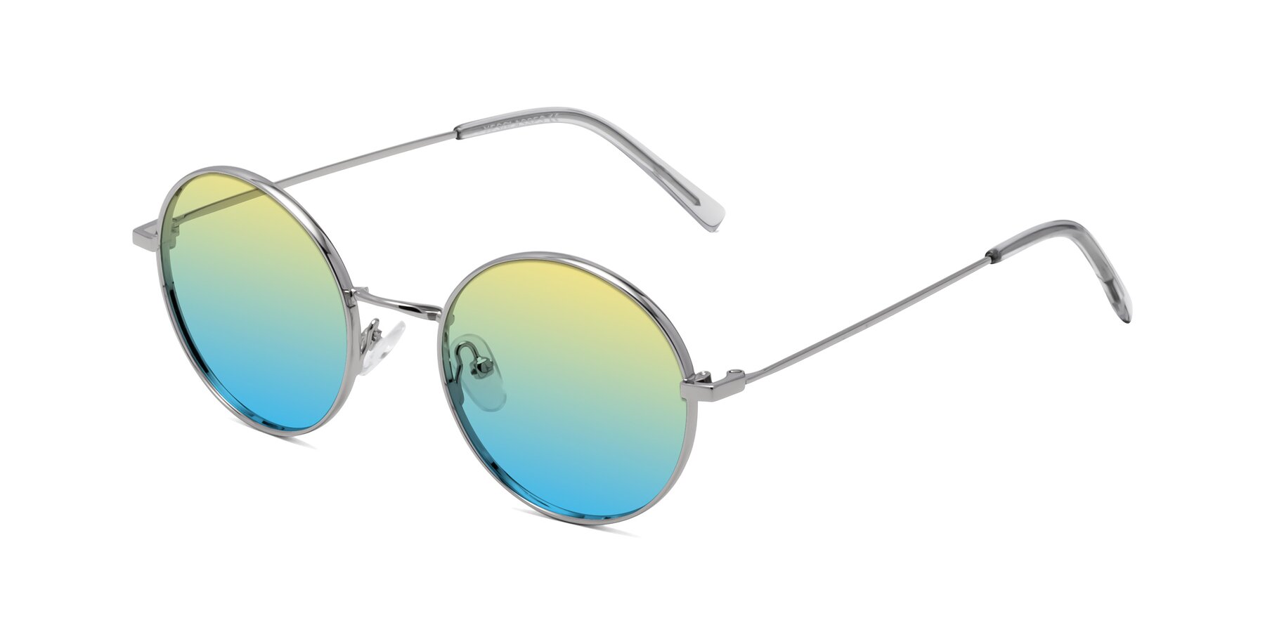 Angle of Moore in Silver with Yellow / Blue Gradient Lenses