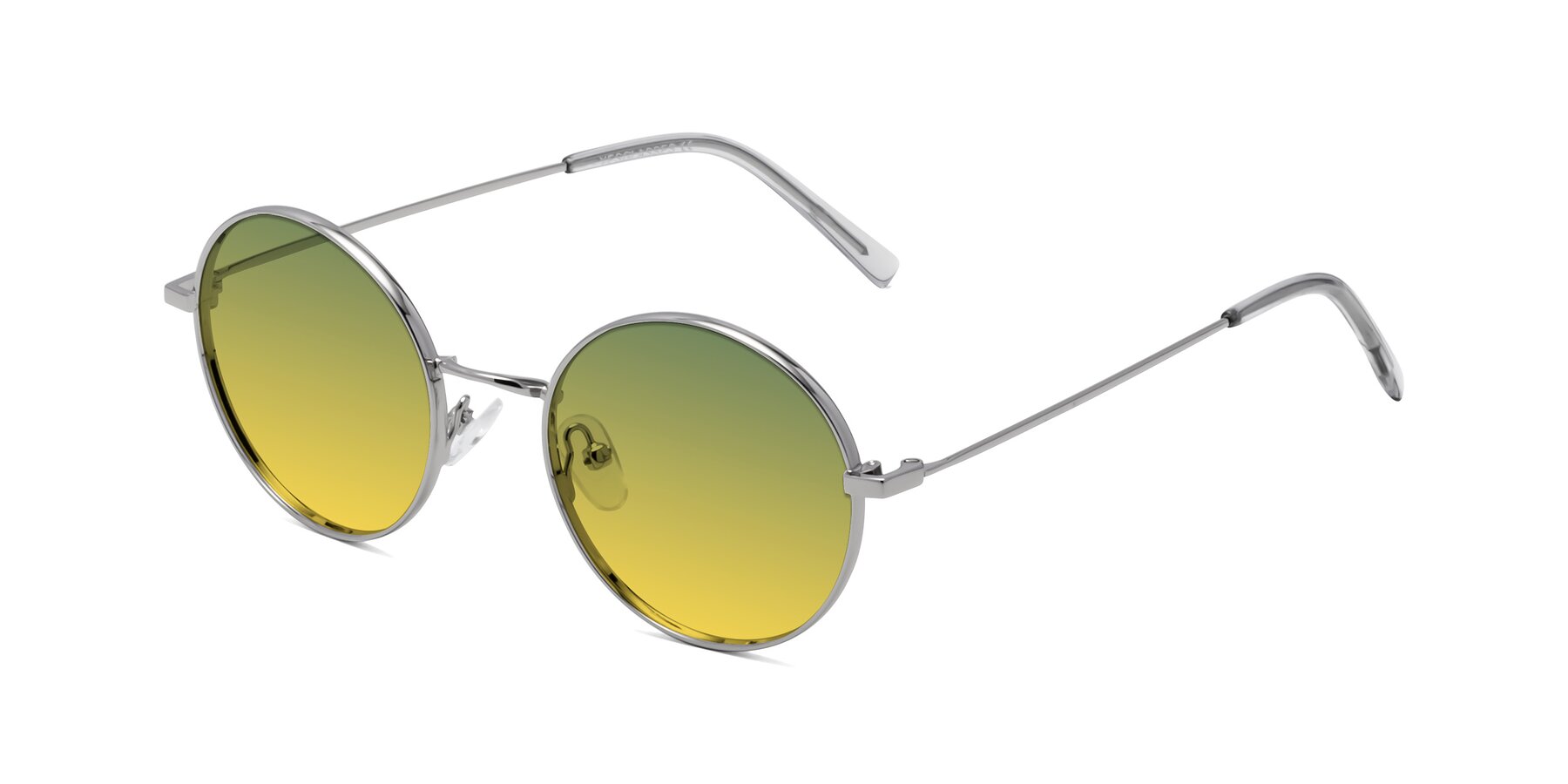 Angle of Moore in Silver with Green / Yellow Gradient Lenses