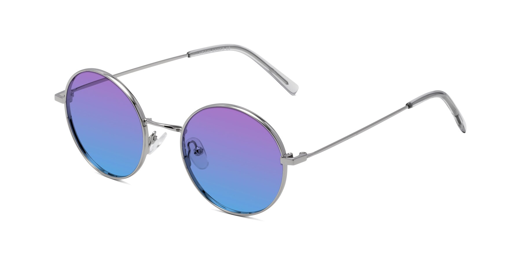 Angle of Moore in Silver with Purple / Blue Gradient Lenses