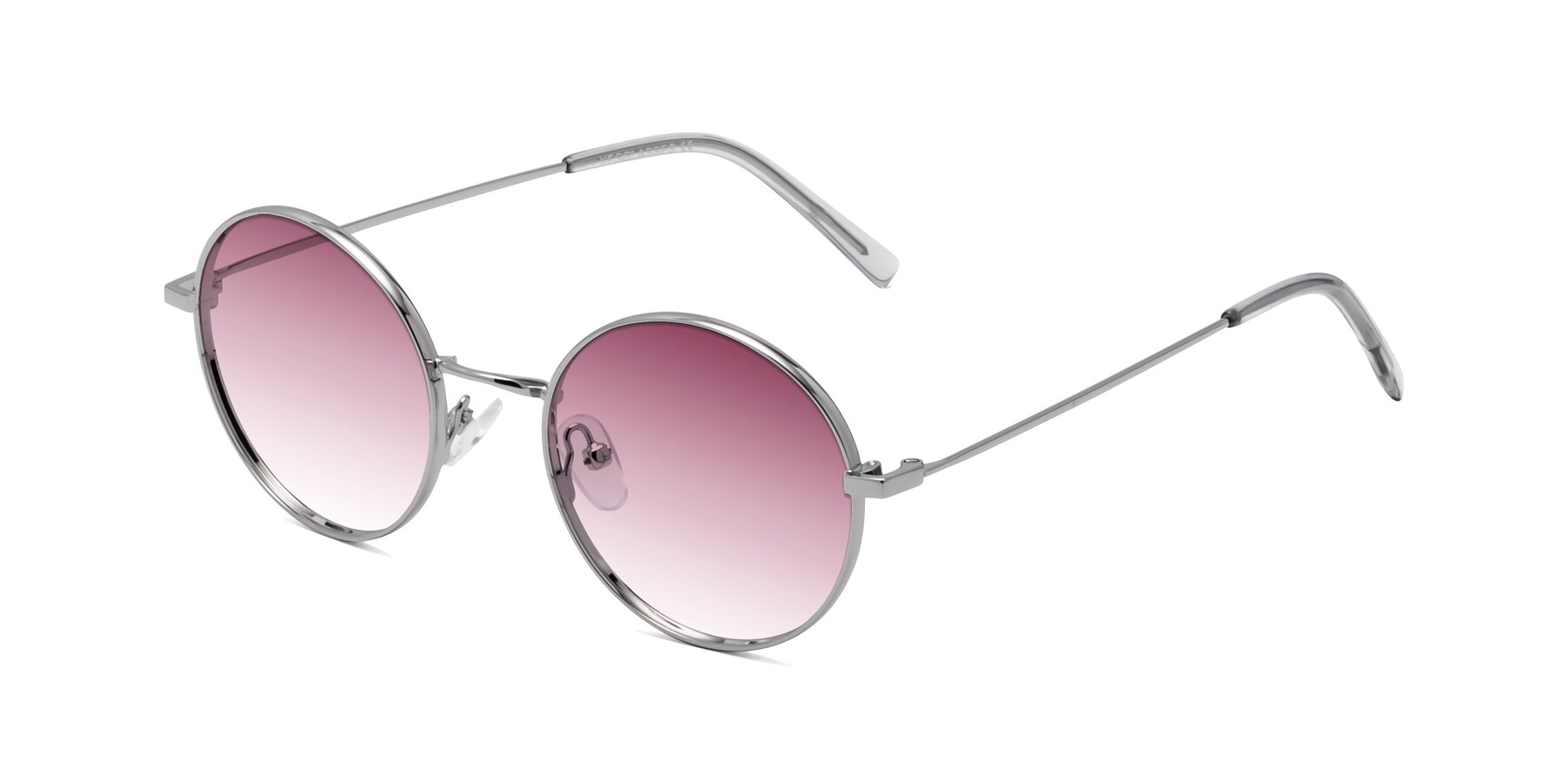 Angle of Moore in Silver with Wine Gradient Lenses