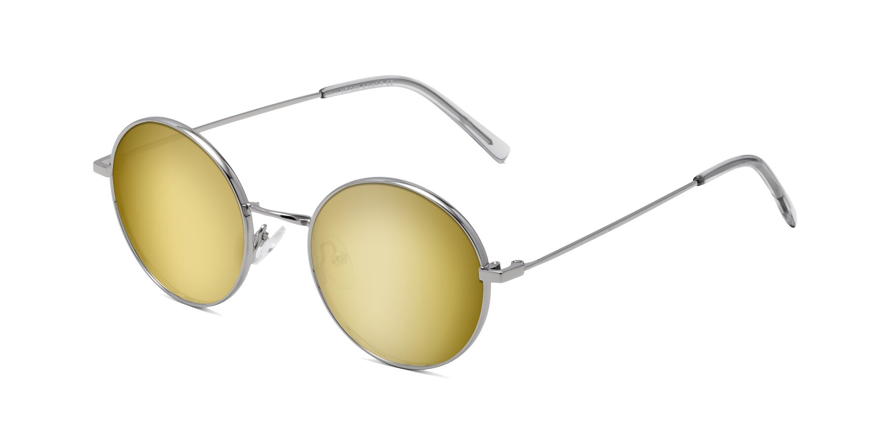 Angle of Moore in Silver with Gold Mirrored Lenses
