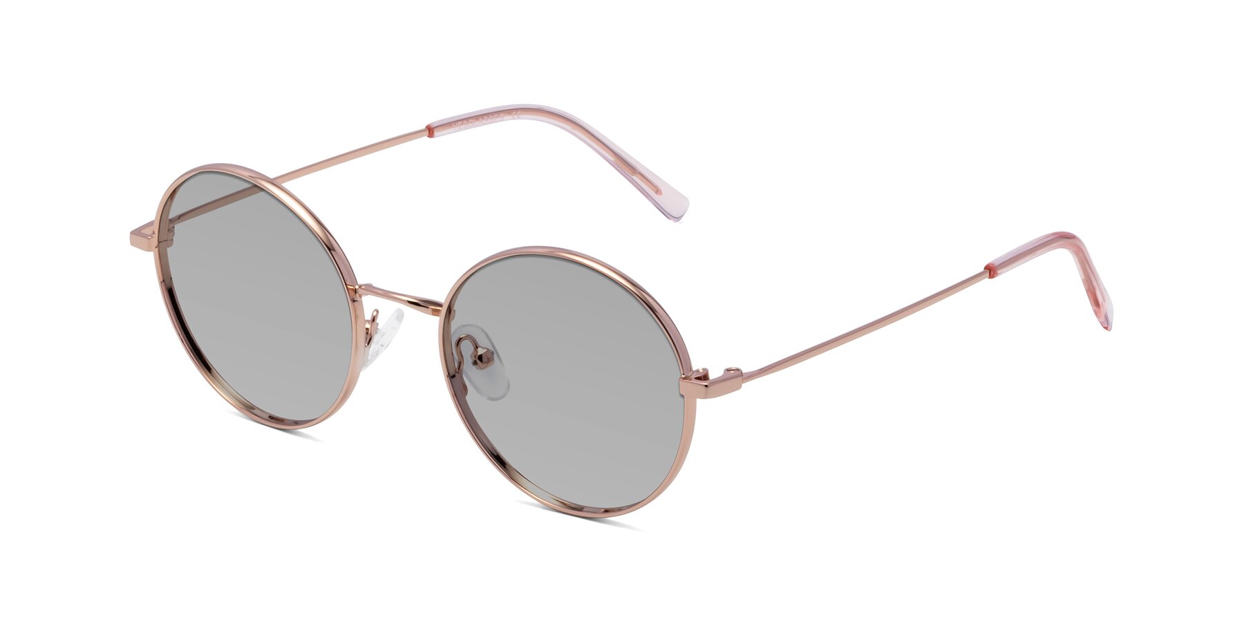 Angle of Moore in Rose Gold with Light Gray Tinted Lenses