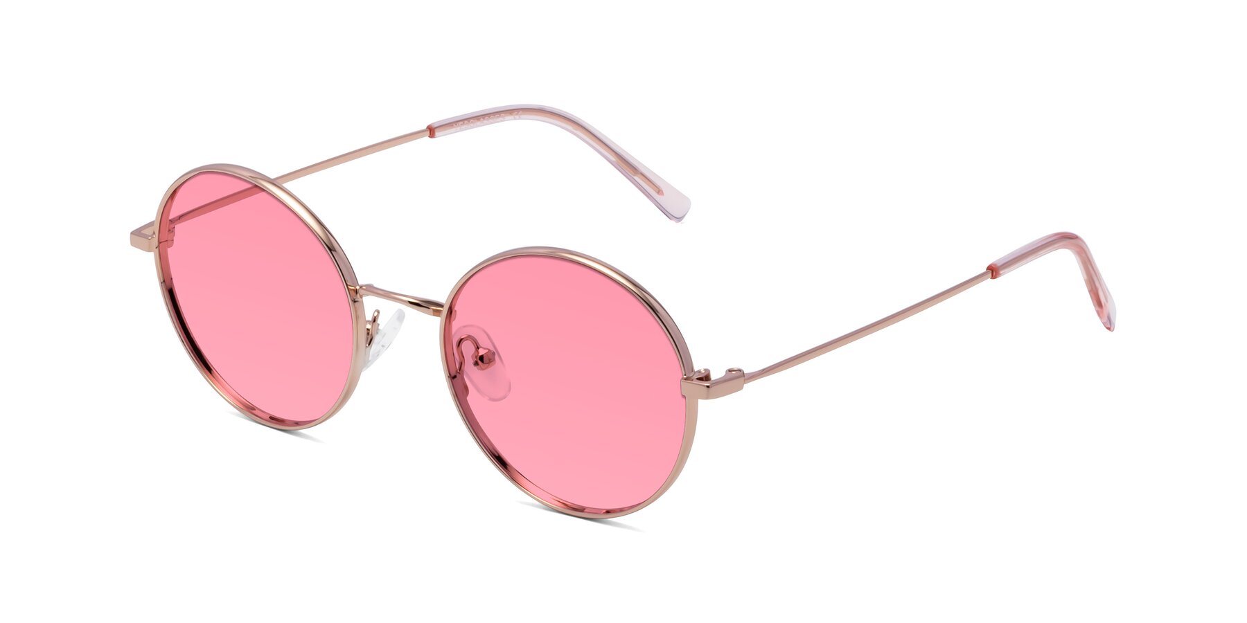 Angle of Moore in Rose Gold with Pink Tinted Lenses