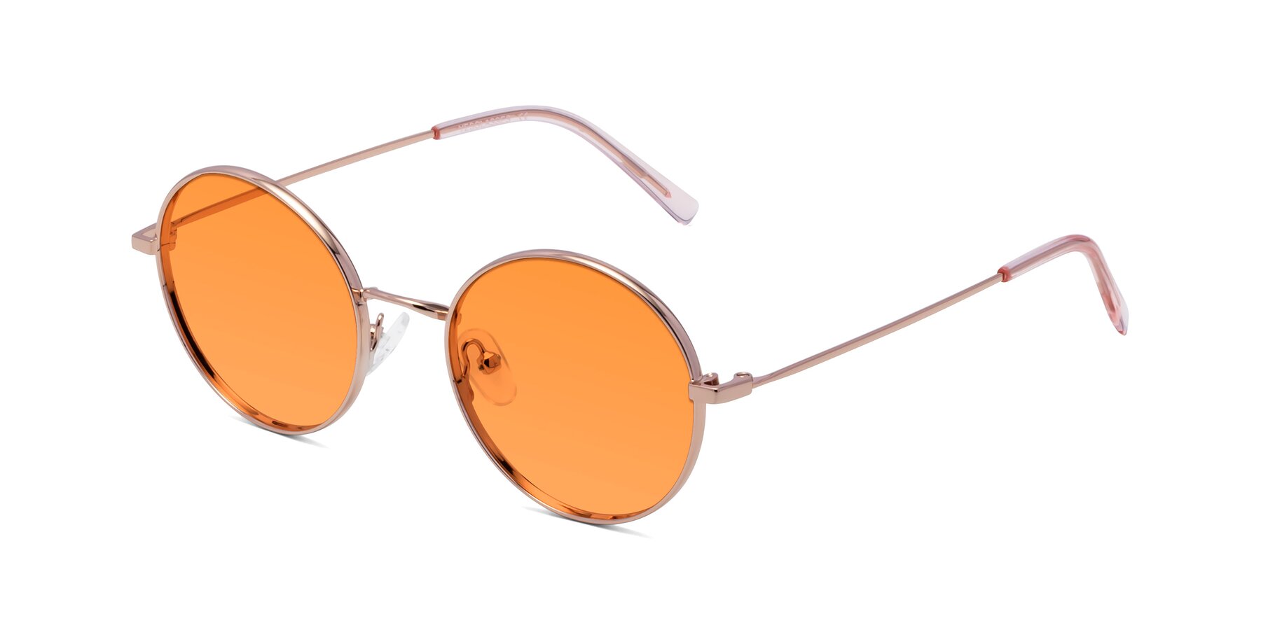 Angle of Moore in Rose Gold with Orange Tinted Lenses
