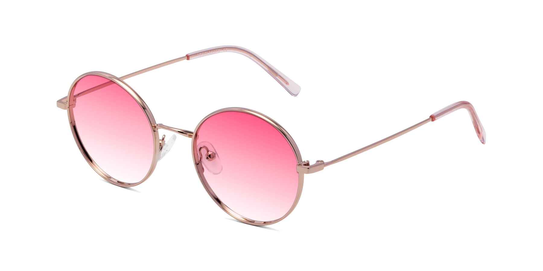 Angle of Moore in Rose Gold with Pink Gradient Lenses