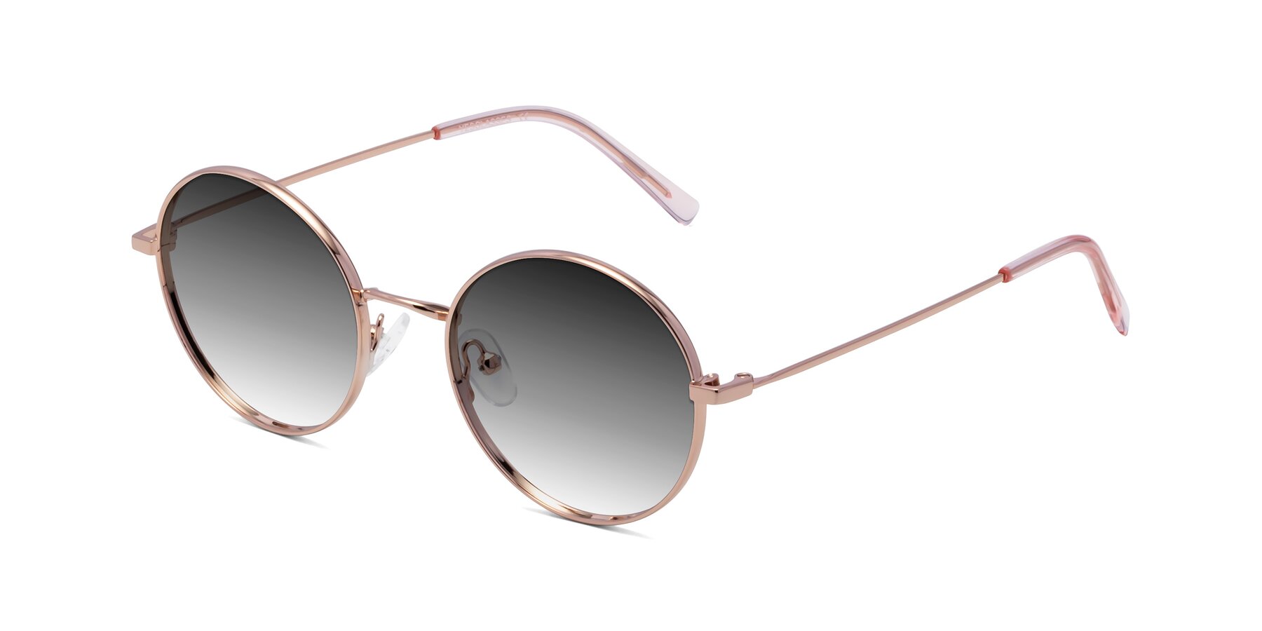 Angle of Moore in Rose Gold with Gray Gradient Lenses